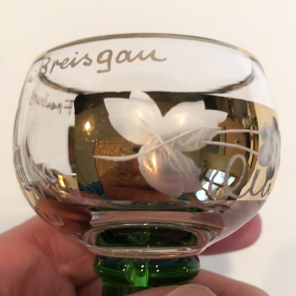 Set Of Three Freiburg im Breisgau Germany Souvenir Cordial Glasses Etched - Picture 5 of 12